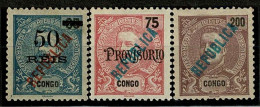 Congo, 1914, # 118, 122/3, MNG - Congo Portuguesa