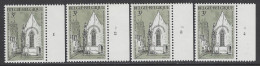 Belgique COB 1487 ** (MNH) - Planches 1 à 4, Série Complète (1) - 1961-1970