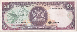 BILLETE DE TRINIDAD Y TOBAGO DE 20 DOLLARS DEL AÑO 1985 (BANKNOTE) BIRD-PAJARO - Trinité & Tobago