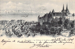 SUISSE - Neuchâtel - Le Château Et Les Alpes - Carte Postale Ancienne - Neuchâtel