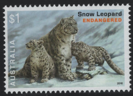 Australia 2016 MNH Sc 4539 $1 Snow Leopards Endangered - Mint Stamps