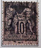 TIMBRE France N° 103 - 10 C Noir S. Lilas - 1898-1900 - Oblitératé - Yvert & Tellier 2003 Coté Minimum 3 € - 1898-1900 Sage (Type III)