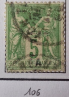 TIMBRE France N° 106 "état" - 5 C Vert-jaune - 1898-1900 - Oblitératé - Yvert & Tellier 2003 Coté Minimum 2 € - 1898-1900 Sage (Type III)