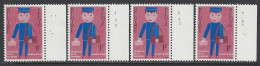 Belgique - 1969 - COB 1511 ** (MNH) - Planches 1 à 4, Série Complète - 1961-1970