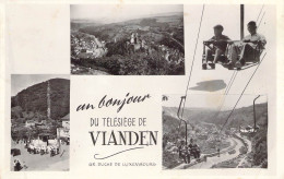 LUXEMBOURG - Un Bonjour Du Télésiège De VIANDEN - Carte Postale Ancienne - Autres & Non Classés