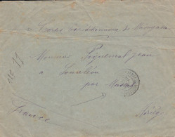 Trésor Et Postes Aux Armées 5 Madagascar 25 Octobre 1895 Pour Massat Ariège - Army Postmarks (before 1900)