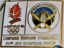 Pin's Gendarmerie Compagnie De Montagne D'Albertville JO 92 - Politie & Rijkswacht