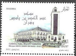 ALGERIA, 2022, MNH, MOSQUES, ABD EL HAMID IBN BADIS MOSQUE, ORAN, 1v - Moschee E Sinagoghe