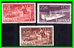 ESPAÑA COLONIAS ESPAÑOLAS ( IFNI ESPAÑOL AFRICA ) 3  SELLOS DEL AÑO 1958 DIA DEL SELLO - NUEVOS - - Ifni