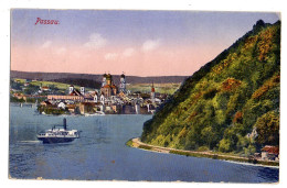 Allemagne --PASSAU -1920 -- Vue Générale Colorisée ....timbre..... Cachet - Passau