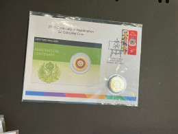 (1 Q 44) Centenary Of Rapatriation $ 2.00 Colored Coin On Cover (military) With RSL Stamp - 2 Dollars