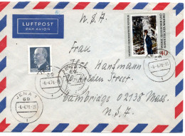 65318 - DDR - 1970 - 40Pfg Malerei MiF A LpBf JENA -> Cambridge, MA (USA) - Storia Postale