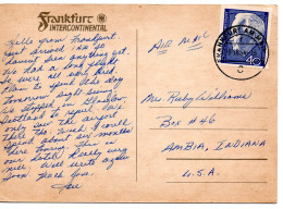 65320 - Bund - 1965 - 40Pfg Luebcke EF A LpAnsKte FRANKFURT -> Ambia, IN (USA) - Covers & Documents