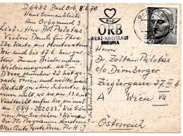 65324 - Bund - 1976 - 50Pfg Ossietzky EF A AnsKte BAD ORB -> Oesterreich - Lettres & Documents