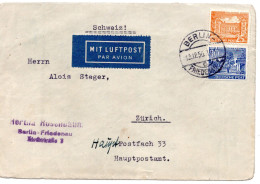 65346 - Berlin - 1950 - 30Pfg Bauten MiF A LpBf BERLIN -> Schweiz - Covers & Documents