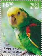 India 2016 Exotic Birds _ PARROTS 1v STAMP MNH, As Per Scan - Coucous, Touracos