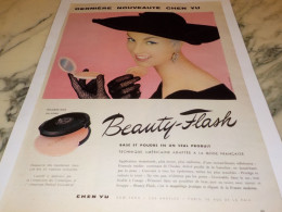 ANCIENNE PUBLICITE BEAUTY FLASH DE CHEN YU 1955 - Sonstige & Ohne Zuordnung