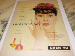 ANCIENNE PUBLICITE ENCHANTED ROSE DE CHEN YU 1955 - Other & Unclassified