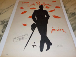 ANCIENNE PUBLICITE ROUGE LOUIS PHILIPPE 1955 - Other & Unclassified