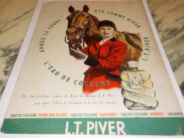 ANCIENNE PUBLICITE APRES LE SPORT EAU DE COLOGNE L.T PIVER 1955 - Altri & Non Classificati