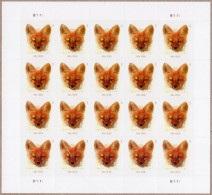 2023 RED FOX 40c STAMPS FULL SHEET OF 20, SCOTT # 5742 USPS PKG SEALED MNH** - Neufs