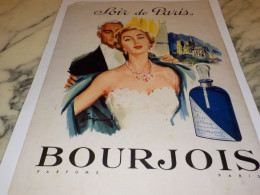 ANCIENNE  PUBLICITE SOIR DE PARIS BOURJOIS 1955 - Other & Unclassified