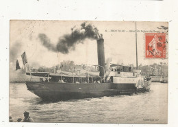Cp, Bateau à Vapeur , Ferry , Départ Du Bateau Du HAVRE,  Voyagée 1910 - Ferries