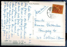 Ref 1607 -  1962 Portugal Photo Postcard - Medieval Knights 1$50 Stamp To Germany - Cartas & Documentos
