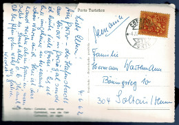 Ref 1607 -  1962 Portugal Photo Postcard - Medieval Knights 1$50 Stamp To Germany - Briefe U. Dokumente