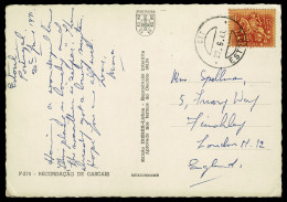 Ref 1607 -  1971 Portugal Real Photo Postcard - Medieval Knights 1$50 Stamp To London UK - Lettres & Documents