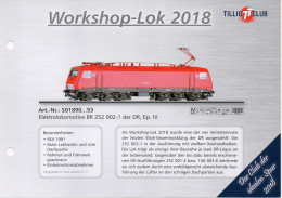 Catalogue TILLIG 2018 Sammelkarten - Modelle Des TILLIG-TT-CLUB Spur TT - Allemand