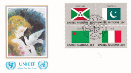 United Nations  1984  On Cover Flag Of The Nations Burundi; Pakistan; Benin; Italy - Enveloppes
