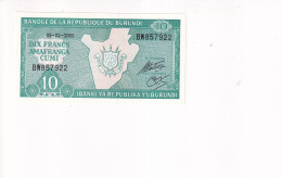 BURUNDI 10 FRANCS 2005 P33E UNC - Burundi