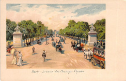 FRANCE - PARIS - Avenue Des Champs Elysées - Publicité L'Aiglon Byon & Badot Verviers - Carte Postale Ancienne - Champs-Elysées