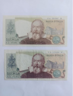 2 Billets 2000 Lires 1973 - 1000 Lire