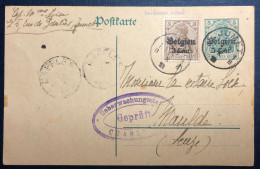 Belgique Divers (occupation) Sur Entier-carte, Cachet De Jumet 10.X.1916 + Censure CHARLEROI - (N568) - Autres & Non Classés