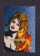 CPM Brigitte Bardot Pin Up Format Environ 10 X 15 Tirage Limité Chat Cat - Artistes