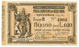 10 CENTESIMI CAMPO CONCENTRAMENTO PRIGIONIERI DI GUERRA WWI VITTORIA 1918 QFDS - Altri & Non Classificati