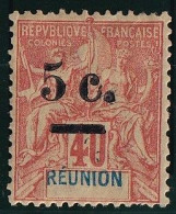 Réunion N°52 - Variété Légende Décalée - Neuf * Avec Charnière - TB - Unused Stamps