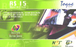 Brazil:Brasil:Used Phonecard, Togue Cartau, 15R$, Ayrton Senna Institute, 2003 - Brasilien