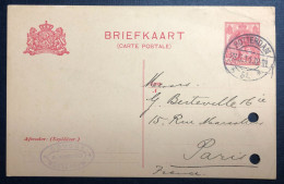 Pays-Bas, Entier-Carte, Cachet ROTTERDAM 23.5.1911 Pour Paris - (N576) - Interi Postali