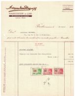 Facture 1932 Bruxelles (Cinquantenaire) A. Vandenplas & Fils Carrosserie De Luxe  TP Fiscaux - Auto's