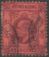 Hong Kong. 1904-6 KEVII. 4c Used. Mult Crown CA W/M SG 78 - Used Stamps