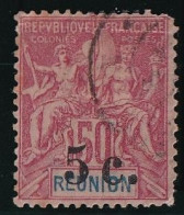 Réunion N°53 - Variété Surcharge Décalée Sans Barre - Oblitéré - B - Used Stamps