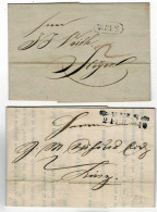 1828, 1840, " WELS " 2 Briefe, # A7331 - ...-1850 Préphilatélie