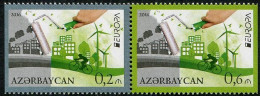 Azerbaijan 2016 EUROPA Stamp — Think Green Stamps 2v MNH (From Booklet Pane) - Azerbaïdjan