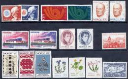 NORWAY 1973 Complete Commemorative Issues MNH / **.  Michel 658-75 - Volledig Jaar