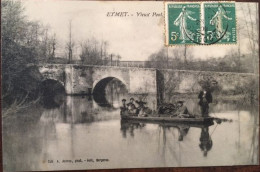 Cpa, écrite En 1909, 24 Dordogne, EYMET Vieux Pont,animée, Barque, éd ASTRUC - Eymet
