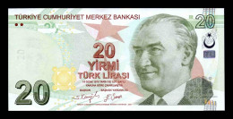 Turquía Turkey 20 Liras L.1970 / 2009 (2022) Pick 224f Serie G Sc Unc - Turquie