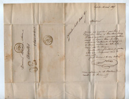 TB 4157 - 1867 - LAC - Lettre Taxée 30 Cts - Mr BERTRAND à LYON Pour Me MORAIN Notaire à CHAROLLES - 1849-1876: Classic Period